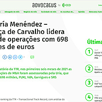 TTR. Ura Menndez  Proena de Carvalho lidera valor de operaes com 698 milhes de euros